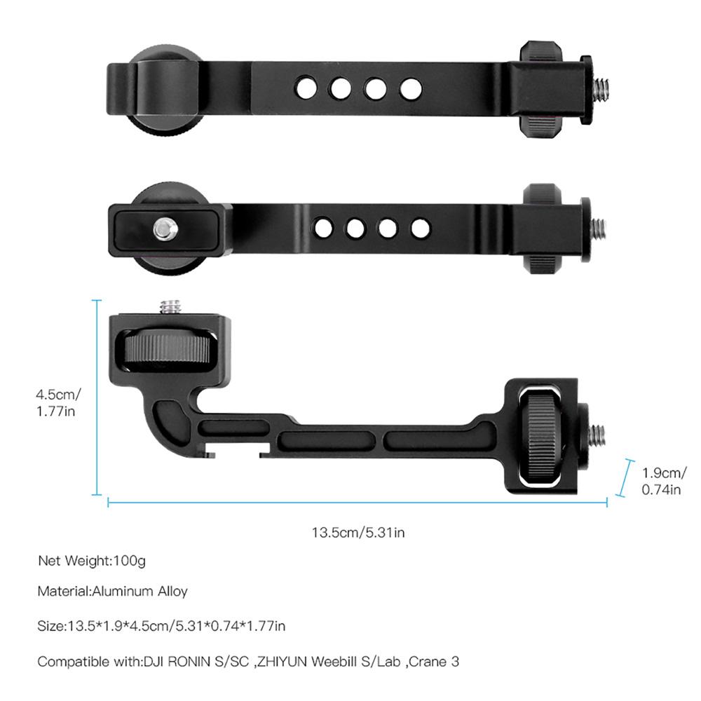 Стабилизатор подвеса Вращающийся Удлинительный Кронштейн Держатель Поддержка с Винтом 1/4 Дюйма Крепление Холодный Башмак для Крепления Монитора