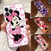 Мультяшный чехол Minnie Mouse Прозрачный чехол для телефона для iPhone 17 Pro Max 17E 11 12 13 14 15 16 Pro Max Plus 17 Air 16E 7 X Дисней Чехол