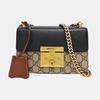 [Pre-Owned] Padlock Moonlight Treasure Box Series Metal Lock Logo Canvas And Leather Crossbody Bag Small - Good #1M3S8Y1