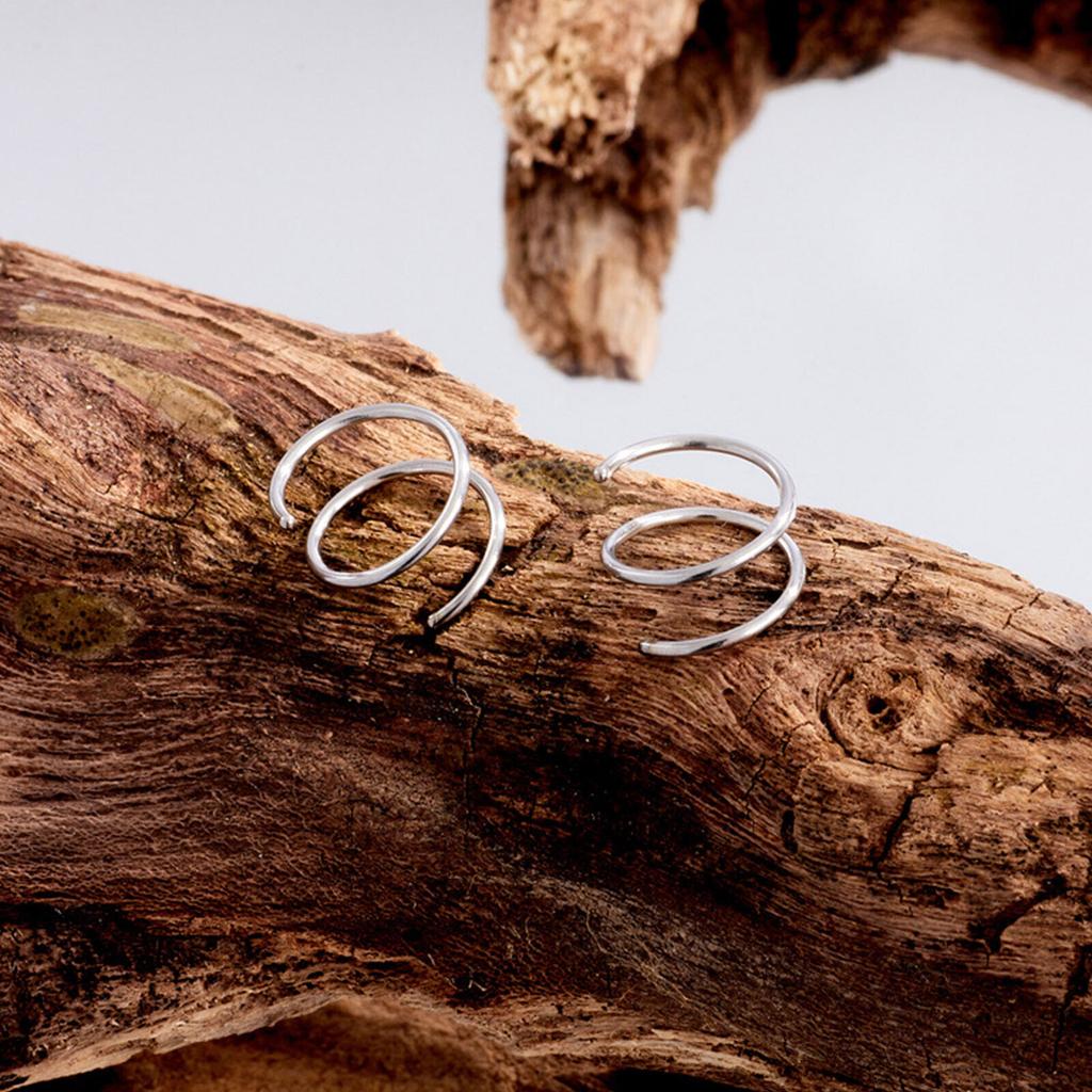 Двойное кольцо-обруч для носа для пирсинга, обруч для носа, кольцо для носа для женщин, спираль