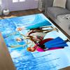 Frozen Adventure Disney Cartoon Theme Anti-Slip Rug - Polyester, Home Decor, Suitable for Bedrooms, Living Rooms, Doorways, and Studios