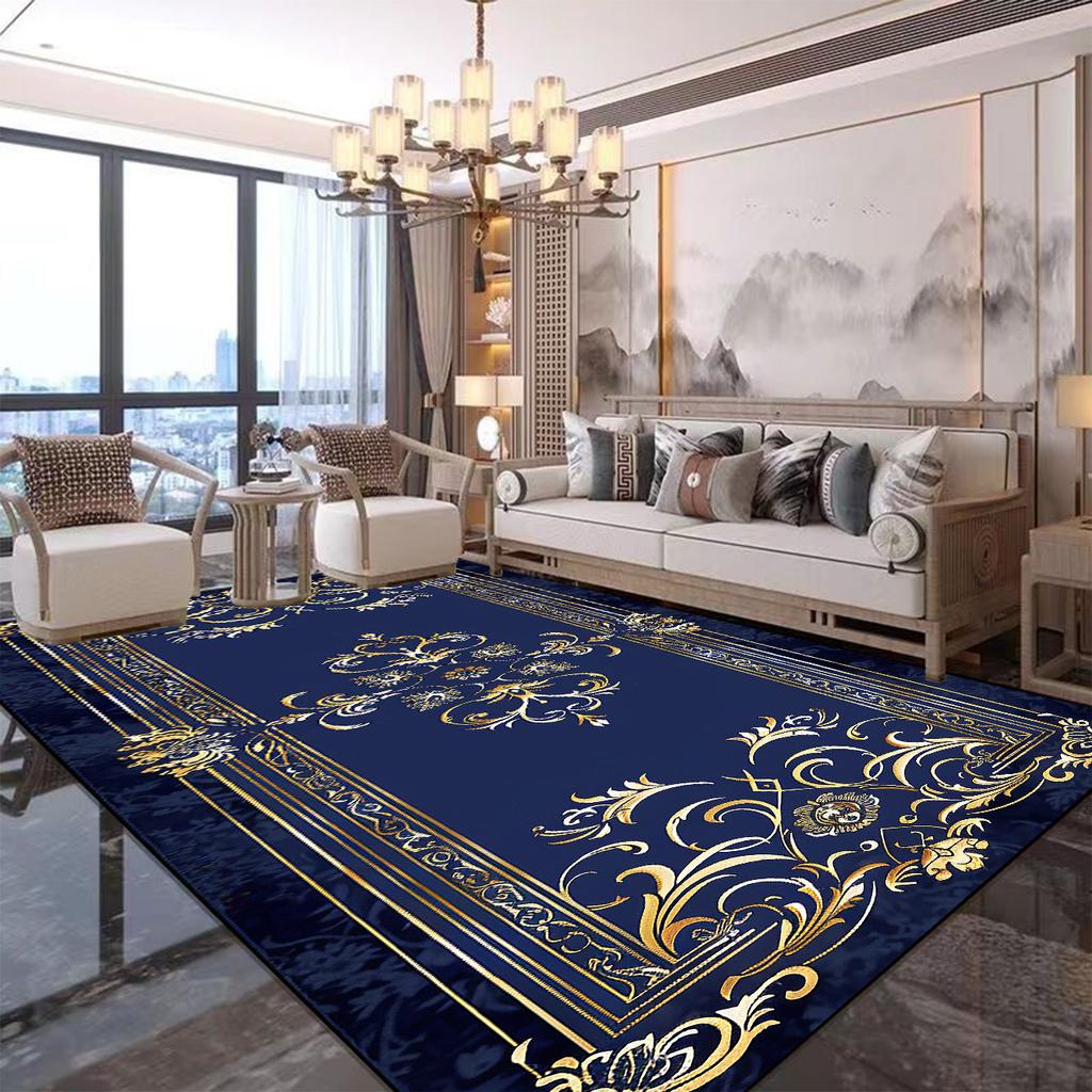 Luxury European Style Large Carpets Living Room Decoration Bedroom Bedside Rugs Lounge Non-slip Washable Coffee Tables Floor Mat