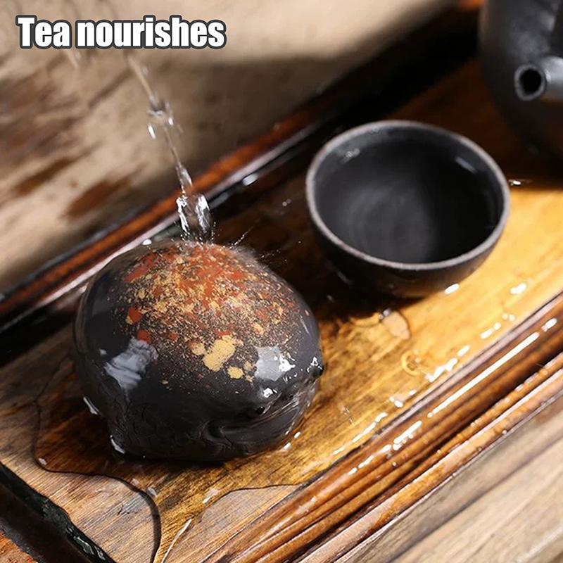 Трехлапая жаба из фиолетовой глины, чайный питомец, украшения, статуэтка животного ручной работы, чайная фигурка, поделки, скульптура, украшение для чайного набора, подарки