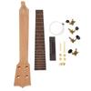 Ukulele Neck Kit Ukulele Neck Rosewood Fingerboard String Knob and Bridge Set for Handcraft