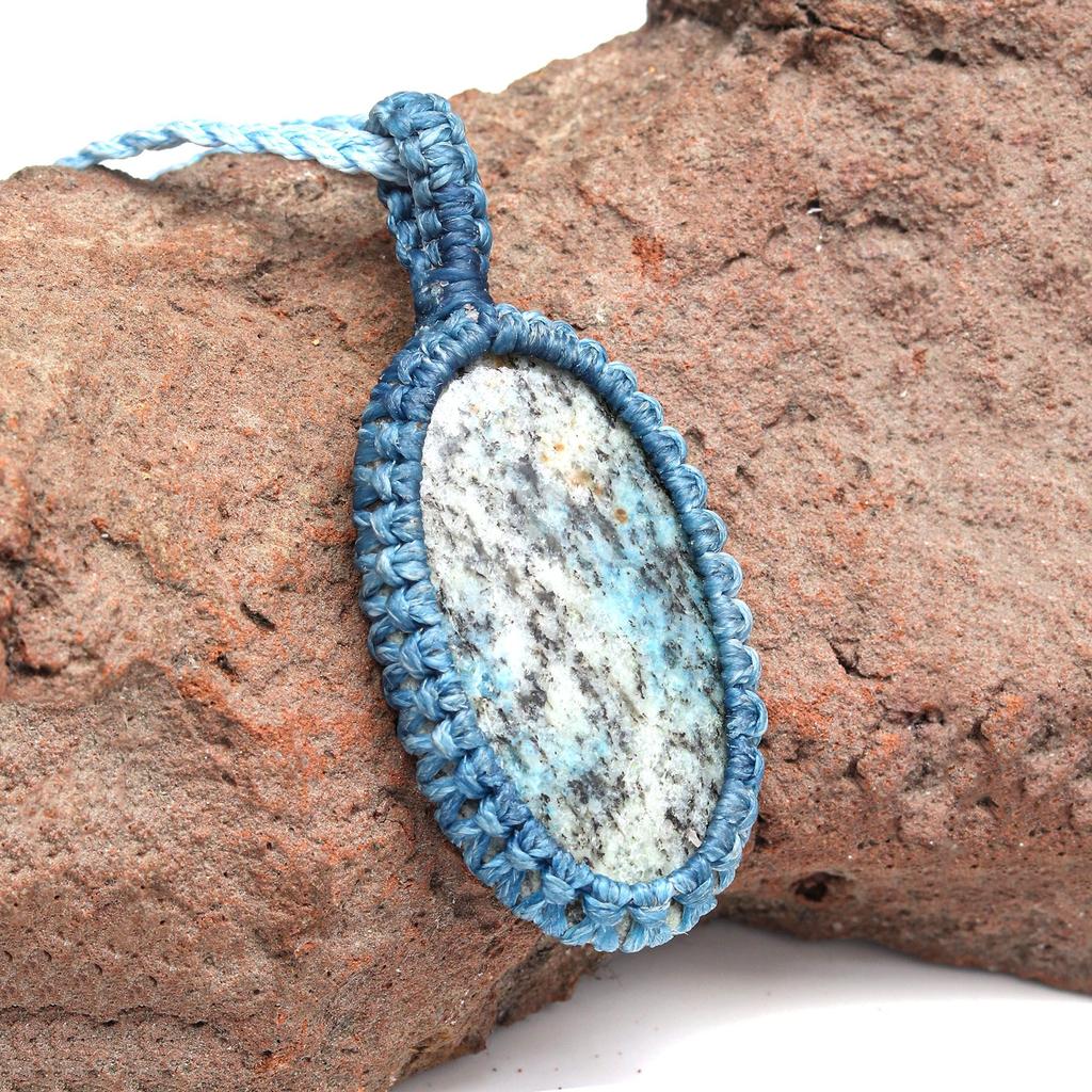 K2 Jasper Gemstone Holloween Gifted Jewelry Ожерелье с подвеской в стиле макраме 20-32 дюйма