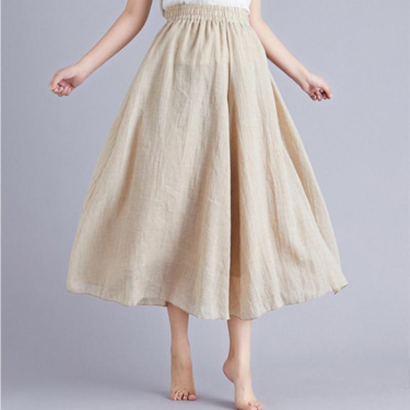 Летние новые повседневные широкие брюки из хлопка и льна большого размера, женские свободные брюки с эластичной резинкой на талии, элегантные облегающие мешковатые брюки 26494