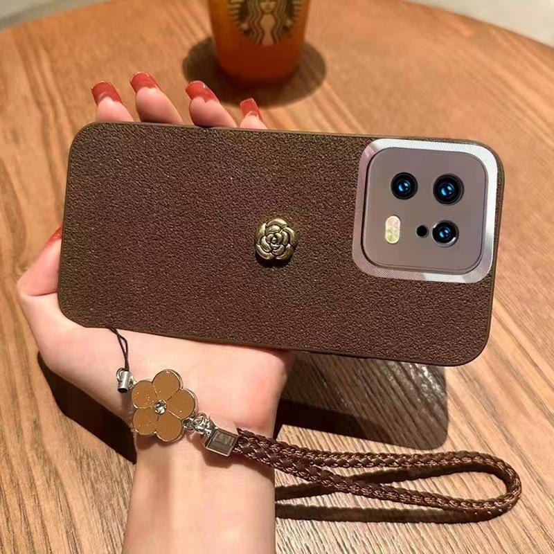 Подходит для Xiaomi Mi 15Pro Camellia, чехол для мобильного телефона Redmi Note14, защитный чехол из кожи pit leather pattern K80 advanced sense 14 на 14 месяцев