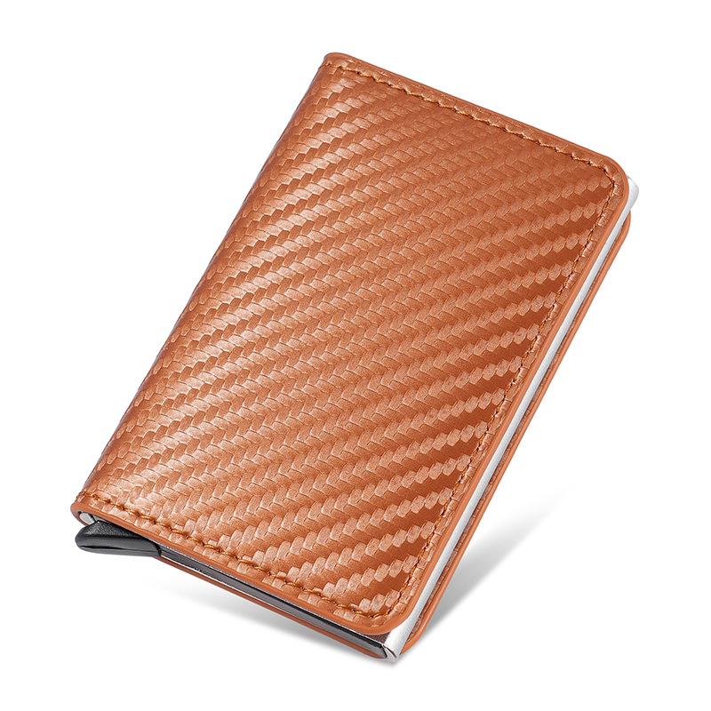 Всплывающий держатель для карт из углеродного волокна с блокировкой RFID