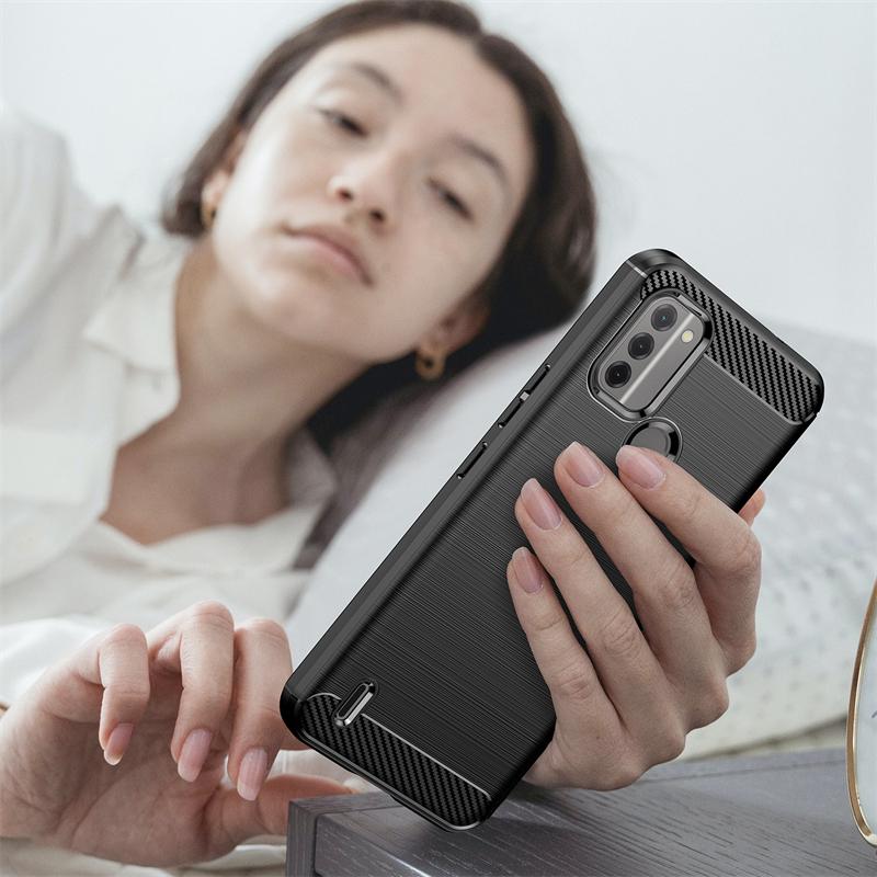 Чехол для Nokia C31 Крышка для Nokia C31 Capas Ударопрочная Броня Мягкий TPU Бампер для Задней Панели Телефона Углеродное Волокно Для Fundas Nokia C 31 C31