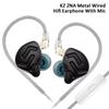 KZ Динамические наушники Hi-Fi ZNA с двумя магнитными полостями, проводные наушники-вкладыши с 3,5-мм басовыми мониторными наушниками, внутриканальные спортивные стереогарнитуры с микрофоном.