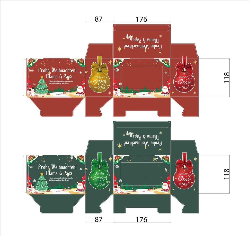 Шары для новогодней елки Zibei: Памяти дорогих бабушки и дедушки