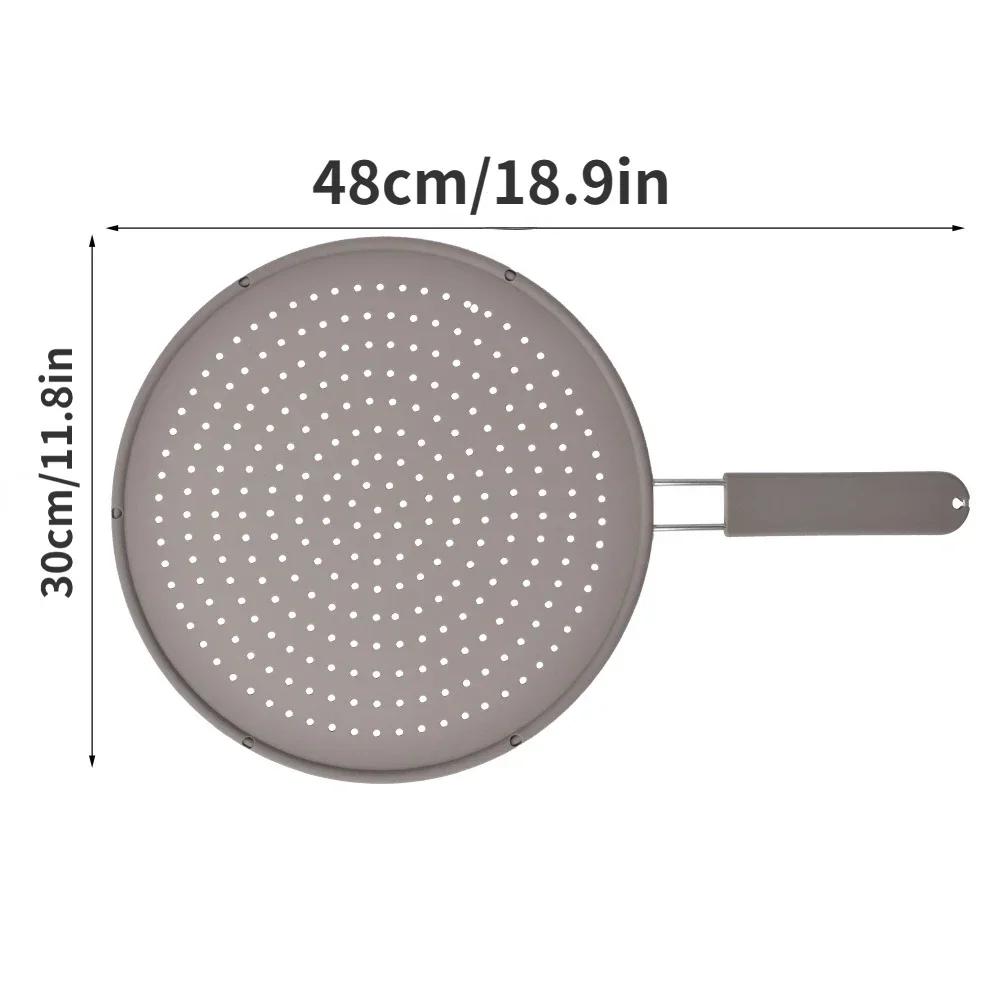 Силиконовый кухонный экран от брызг с ручкой, жаропрочный масляный брызгозащитный экран, крышка сливной доски, кухонная сковорода, кухонные принадлежности