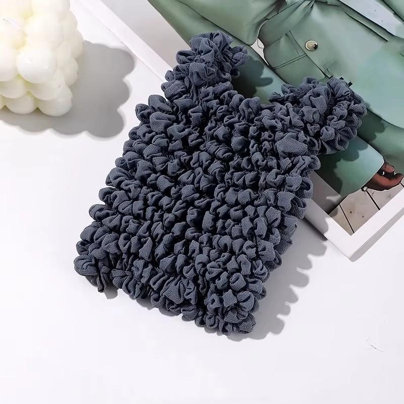 Women Expandable Shopping Bag Wrinkle Bubble Puff Multi Purpose Large Capacity Elastic Shopper Eco-Friendly Large Storage Case