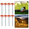 8Pcs Tent Stakes Heavy-Duty Metal Camping Stakes Threaded Anchors Set Up with Drill Hammer Superior Grip Tent Pegs On