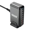 600 Вт GaN зарядный концентратор Multi Ports QC PD USB C быстрая зарядная станция адаптер совместим с iPhone 16/15/14 iPad MacBook ноутбук