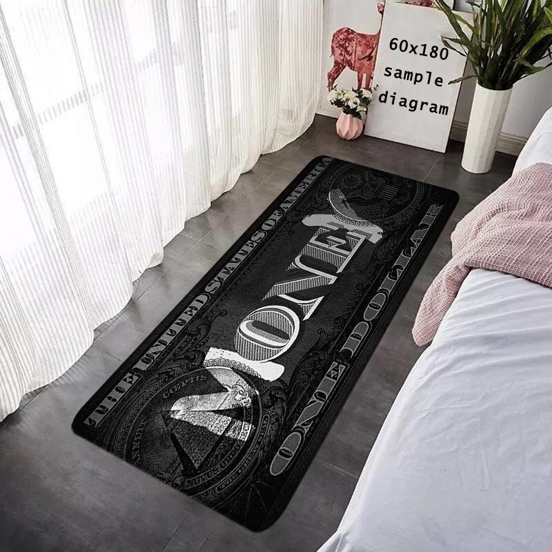 Floor Mat Dollar Non-slip Foot Rug for Entryway Money Hallway Carpet Kitchen Water Adsorbed Rugs Fluffy Bedside Mats Home Decor