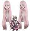 Women Anime Miu Iruma Cosplay Wig Game Danganronpa V3 Woman Pink Curl Hair Halloween Party Role Play Costume Wigs
