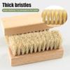 Pig Bristles Shoe Brush For Slippers Sneaker Brush Shoes Cleaning Brushes Boot Brush Cleaner Wood Handle Shoe Brush