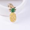 Fashion Puncture Decoration Belly Button Inlaid Diamond Stainless Steel Pineapple Belly Navel Nail Navel Buckle