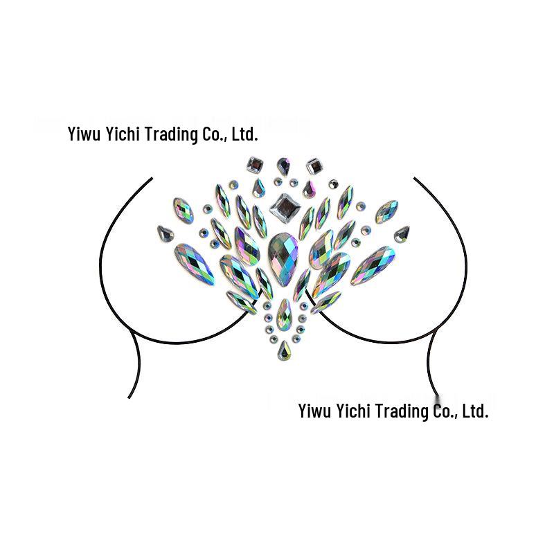 Блестящие тату-наклейки для макияжа и украшения груди на карнавал