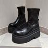 Super Hot Fashion New Version of Versatile Women's Short Boots In the Autumn of 2024, Small People Must Enter the Platform Martin Boots