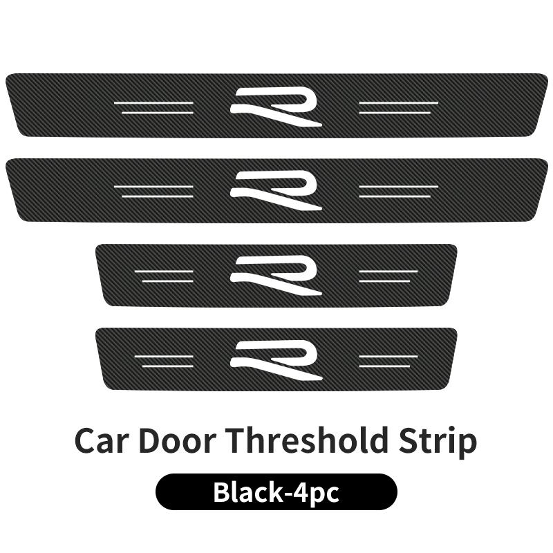 Leather Car Door Plate Threshold Protector Strip Sticker For Volkswagen VW Scirocco Jetta Beetle Golf Passat Polo Tiguan Touran zf4