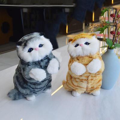 Очаровательная плюшевая кошка с мяуканьем - Идеальный подарок на день рождения ребенка