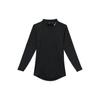 Мужская футболка для фитнеса с длинным рукавом и воротником Slim Fit, черные топы FB7909-010