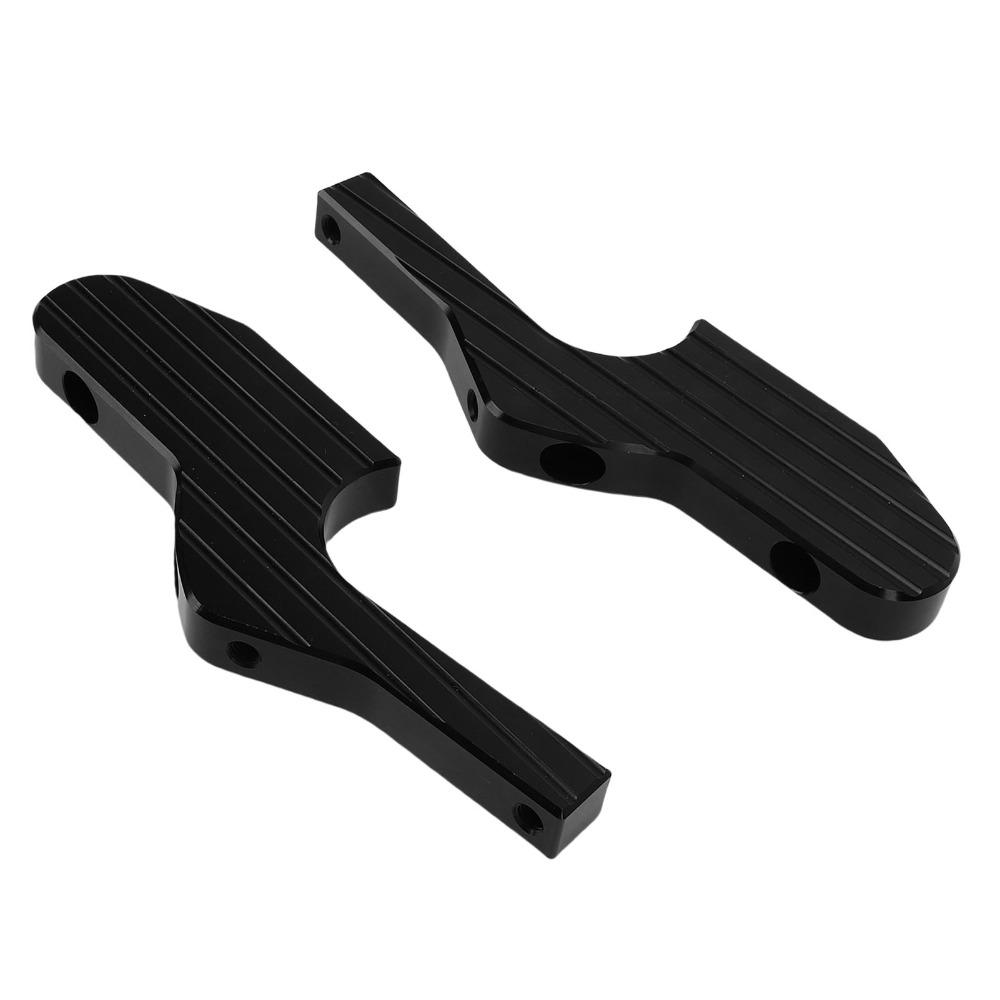 2pcs Black Motorcycle Footrest Extensions Aluminum Alloy Footpeg Extensions For GT GTS GTV