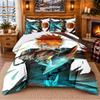 Bleach Anime Pattern Bedding 3Pcs Set Bed Sheet And Pillowcases For Indoor Bedroom