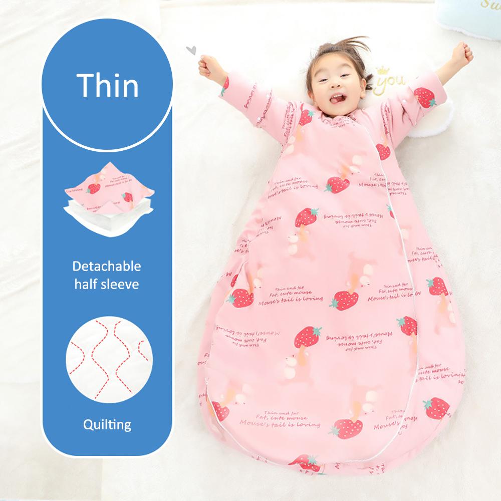 Sleeping Bag For Children 2.5Tog Baby Sleeping Bag Winter Thick Detachable Sleeves Anti-Kick Blanket Infant Quilt Sleepwear