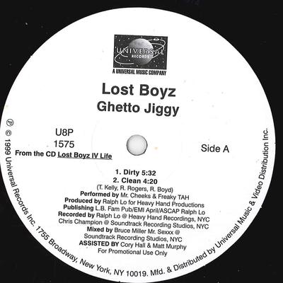 12-дюймовая пластинка LOST BOYZ Ghetto Jiggy U8P1575 UNIVERSAL 1999 US Rap HipHopRB Б/у