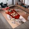 Chris Jones Flannel Printed Carpet, Home Sofa Decoration for Living Room & Bedroom, Non‑Slip Play Flannel Floor Mat for Game Room