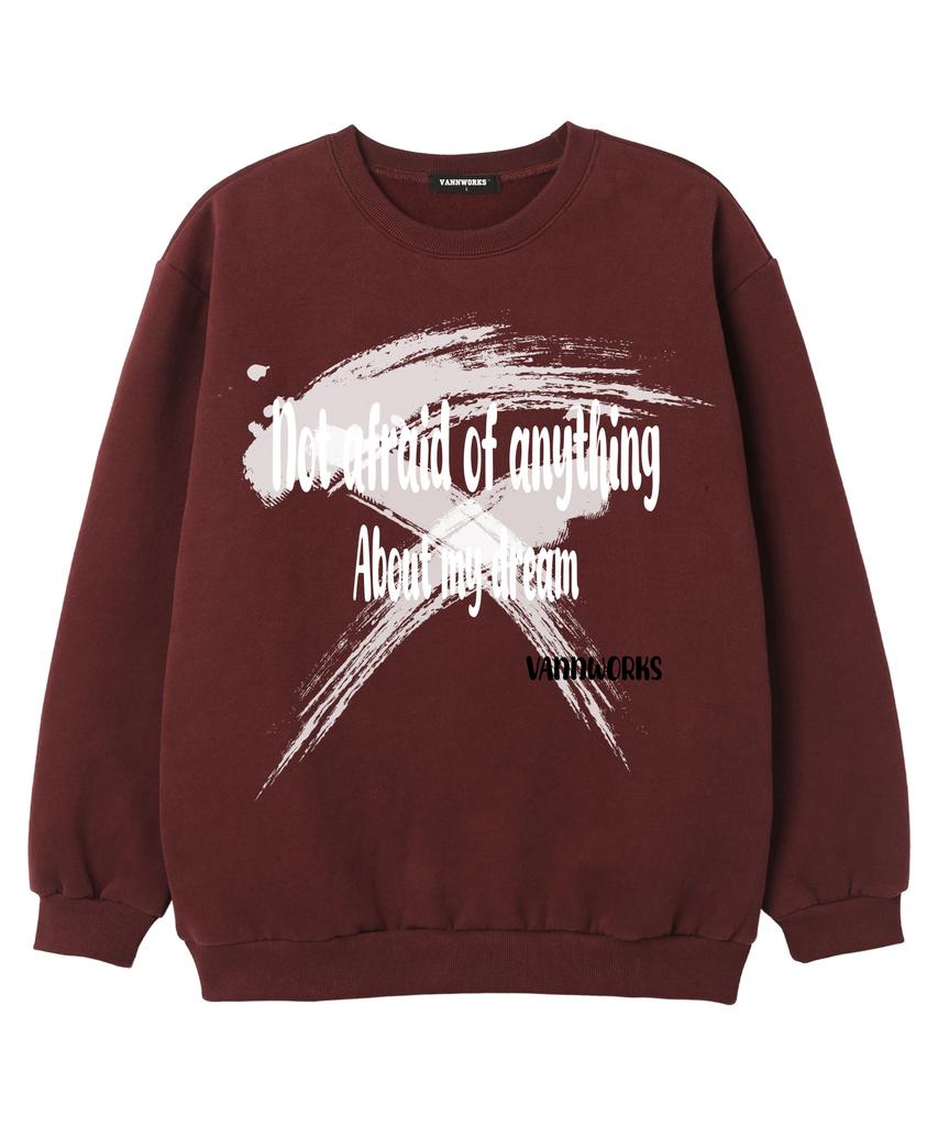 VANNWORKS Dream Oversized Sweatshirt (Vls0118) Burgundy