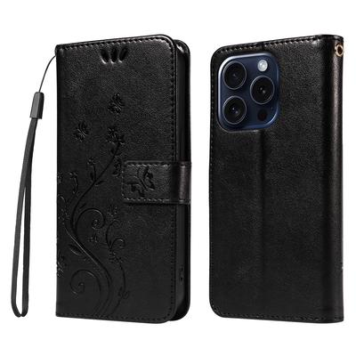 Чехол-кошелек из искусственной кожи Press Iris для iPhone 16 15 14 13 12 11Pro Max Plus Mini 7 8 с креплением, раскладушкой, отделением для карт