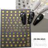 Nail Art Stickers, Cartoon Cute Laser Colored Snake Adhesive Nail Stickers