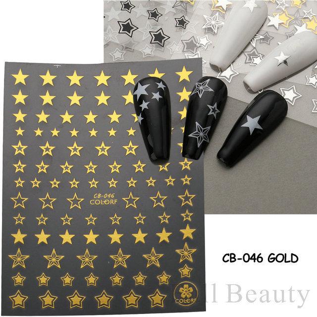 Nail Art Stickers, Cartoon Cute Laser Colored Snake Adhesive Nail Stickers
