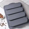 4 Grid Bread Mold Baking Tool Multi-grid Pan Washable Heat-resistant Reusable Silicone Dogs Bun Kitchen Accessories Tool