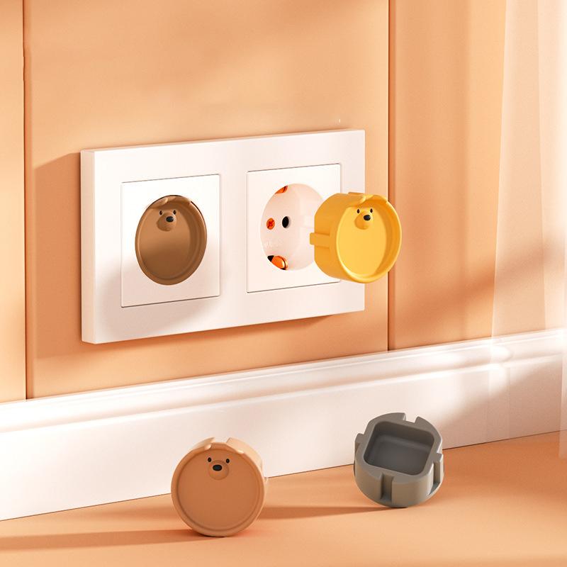 5 шт. защитная крышка для детской розетки с милым рисунком для детей, защита от удара током, защита от пыли
