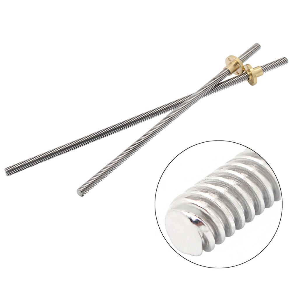 Computer Mall Trapezoidal Acme Printer T8 Stepper Screw Rod Thread Lead 150-500mm 3D with Nut