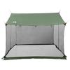 Camping Tarp with Mesh Walls Green 340 x 260 x 220 cm