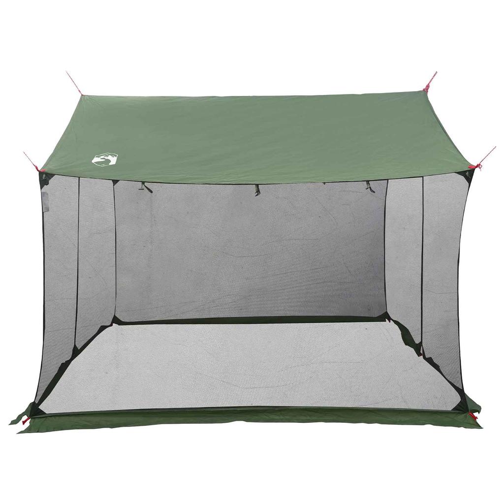 Camping Tarp with Mesh Walls Green 340 x 260 x 220 cm