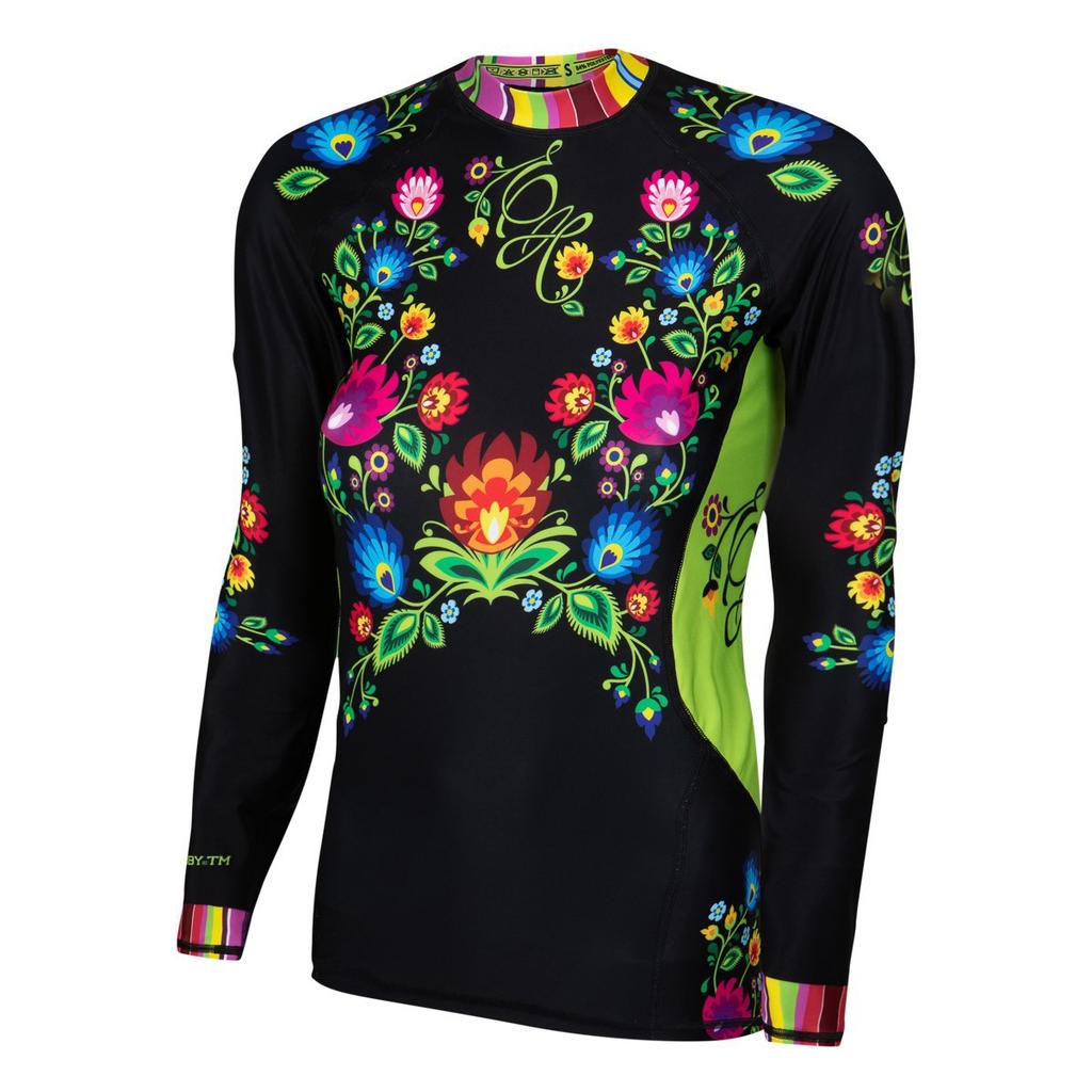 Women's folk longsleeve rashguard L black
