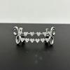 rhinestone Charm Teeth Grillz Double Glossy Love Drill Braces Men Women Jewelry  Tooth Socket