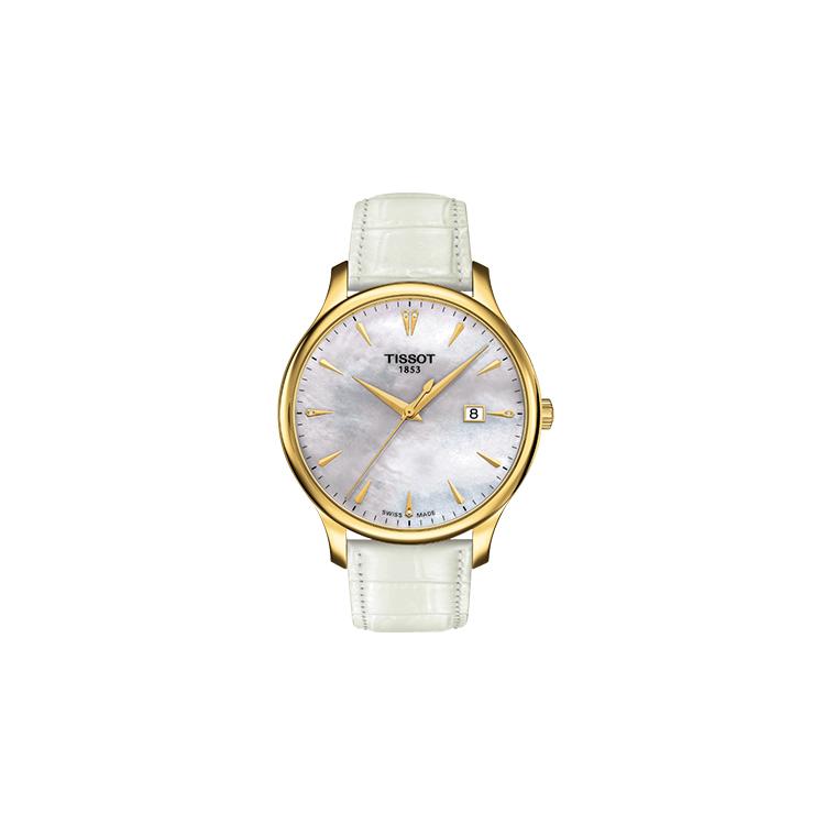 Tissot Junya Collection Кварцевый механизм 30м Водонепроницаемость Женские часы 42мм Белый циферблат T063.610.36.116.00