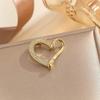 Colored Zircon Love Pendant for Women Fashionable Palace Style Elegant and Versatile Stainless Steel Chain Random Colors