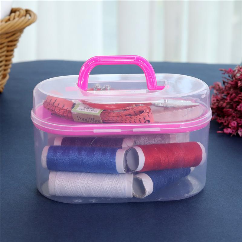 Набор для домашнего хранения, швейная коробка, двухслойная швейная коробка для общежития, набор для шитья, инструменты для шитья и ремонта