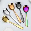 Десертная и суповая ложка из нержавеющей стали - Детская кухонная ложка для еды и питья супа, Чайная ложка, Западный стиль