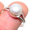 Подарочное кольцо ручной работы из чистого серебра 925 пробы с натуральным жемчугом S.9.5 u3G48