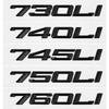 3D ABS 730Li 740Li 745Li 750Li 760Li Значки-буквы на багажник автомобиля Наклейки Шильдик Эмблема Наклейка для 7 серии G11 G12 E38 E65 E66 F01